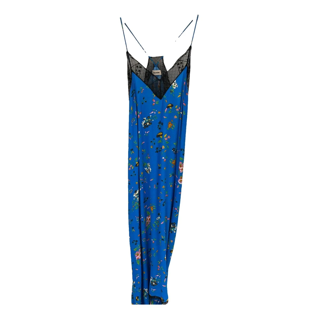 Pre-owned Zadig & Voltaire Spring Summer 2020 Maxi Dress In Blue