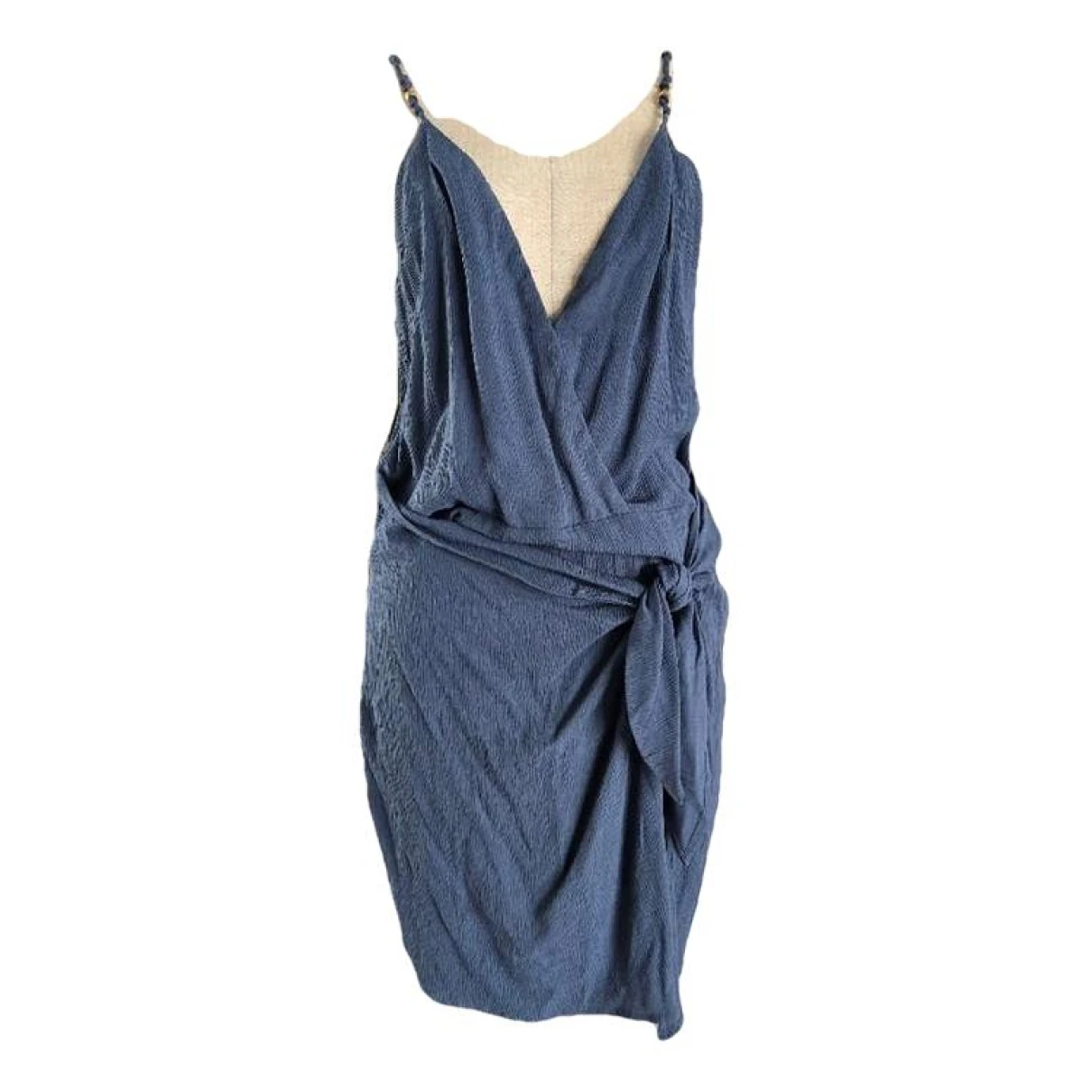 Pre-owned Vix Paula Hermanny Mini Dress In Blue