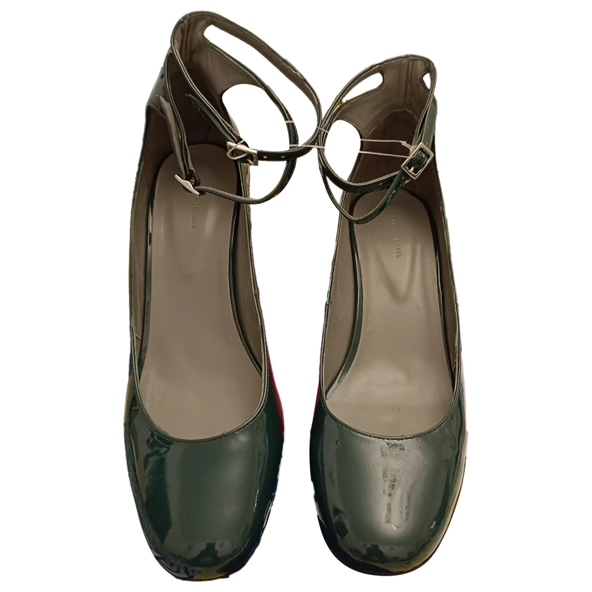 Pre-owned Gerard Darel Leather Flats In Green