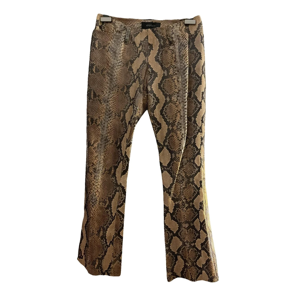 Pre-owned Gucci Python Trousers In Multicolour