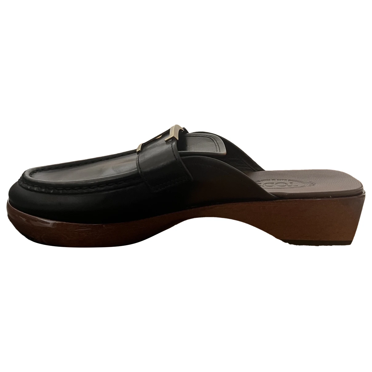Pre-owned Tod's Leather Mules & Clogs In Black