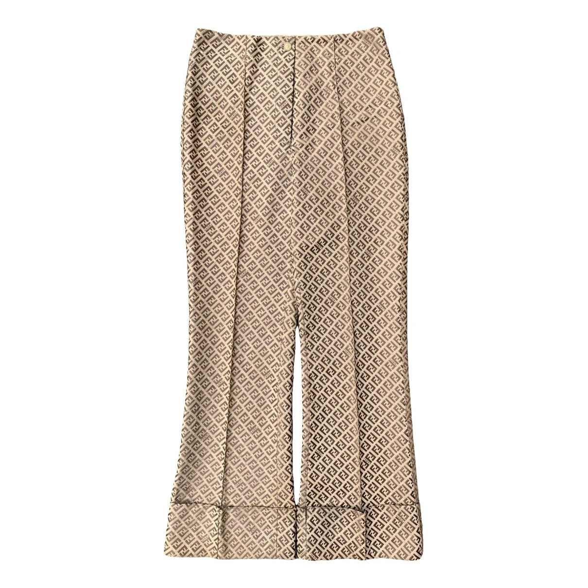 Pre-owned Fendi Trousers In Brown