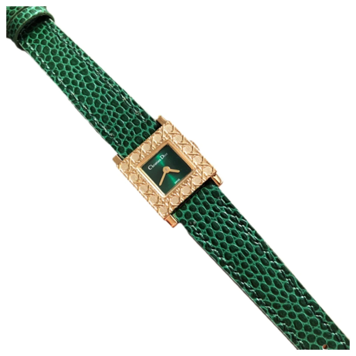 Pre-owned Dior Christal Watch In Green
