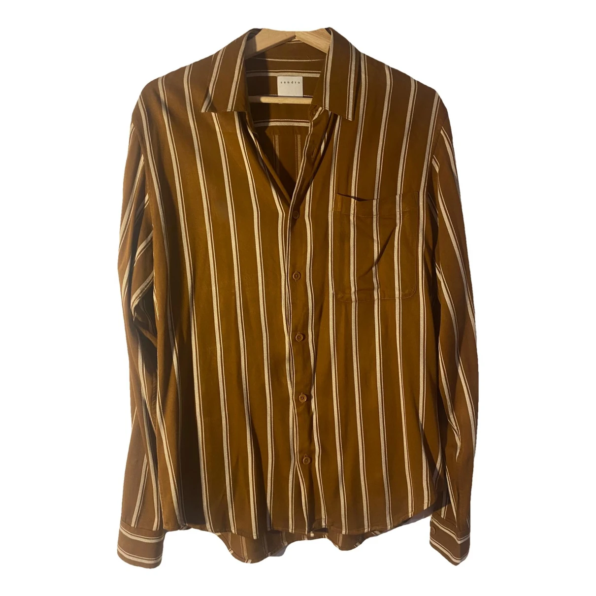 Pre-owned Sandro Spring Summer 2021 Shirt In Brown
