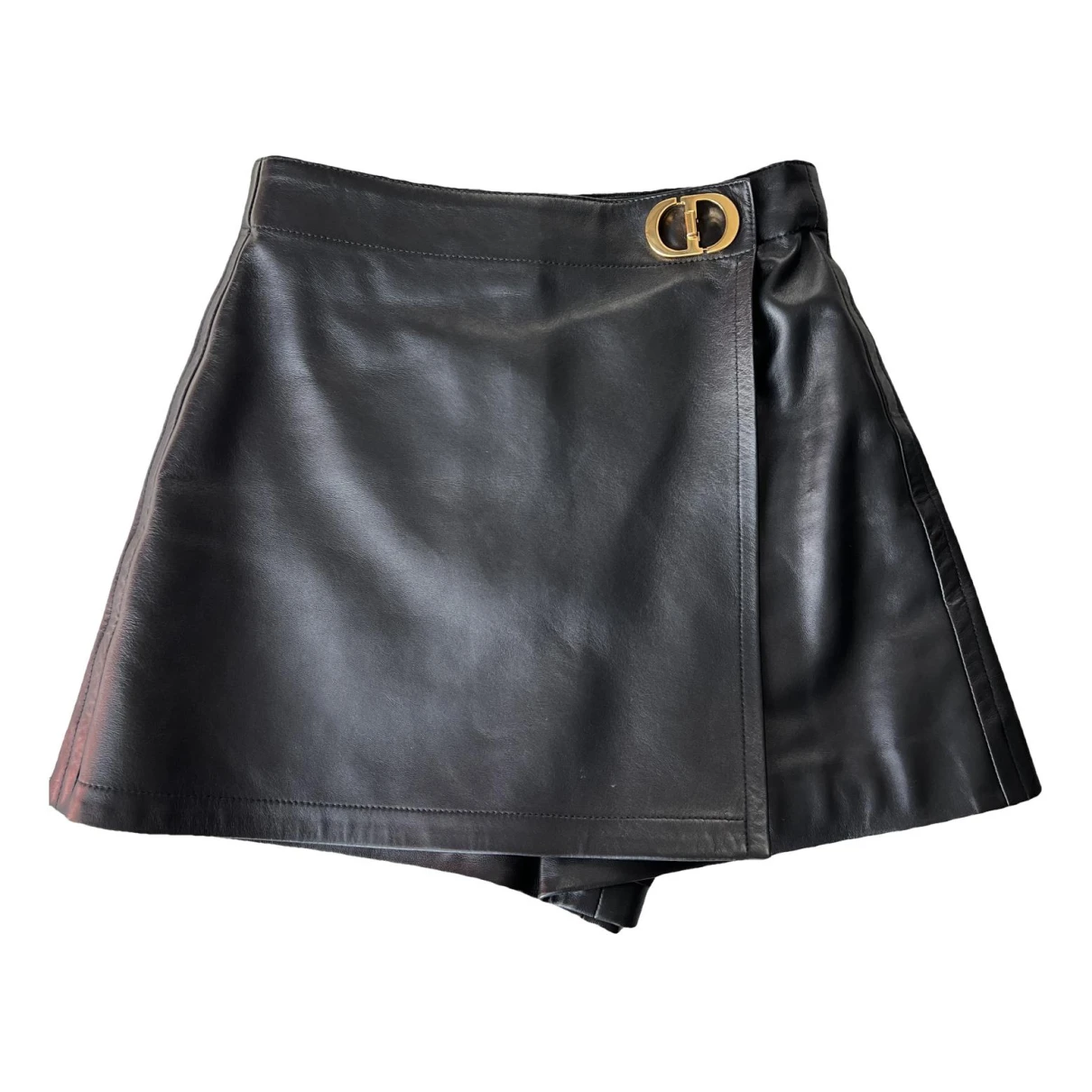 Pre-owned Dior Leather Shorts In Black