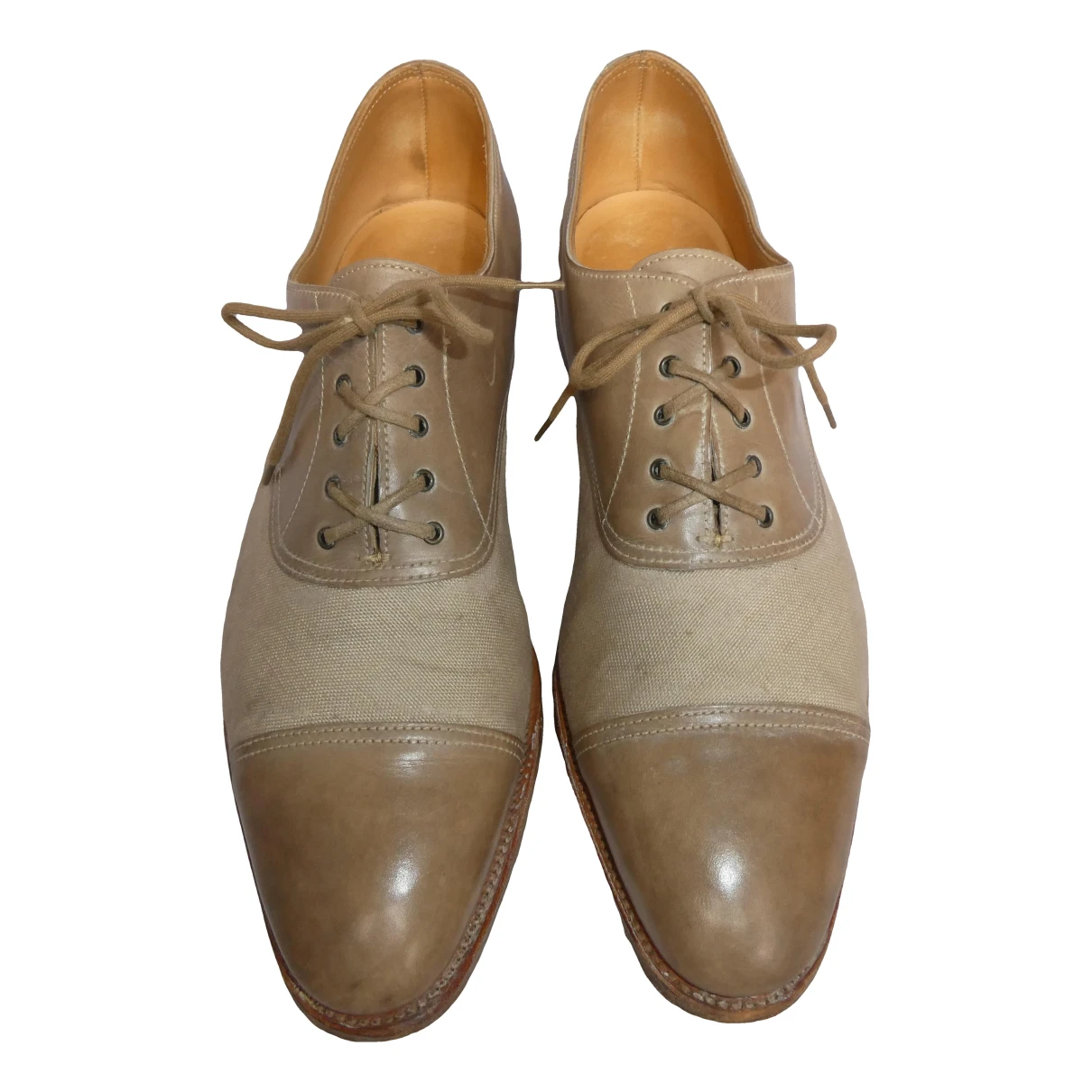 Pre-owned John Lobb Leather Lace Ups In Brown