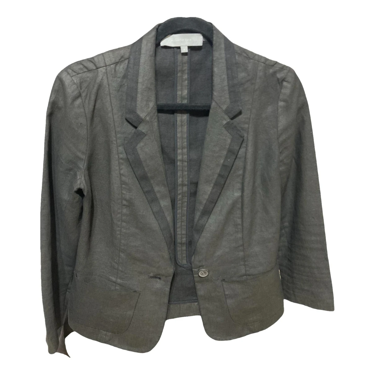 Pre-owned Alexander Wang Linen Blazer In Grey