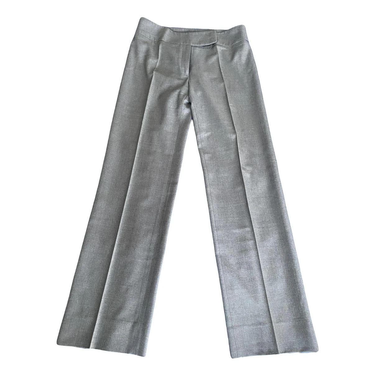 Pre-owned Joseph Wool Straight Pants In Grey