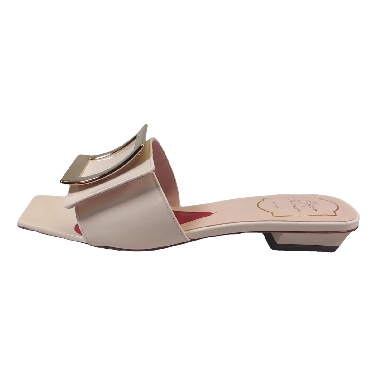 Pre-owned Roger Vivier Leather Sandals In White
