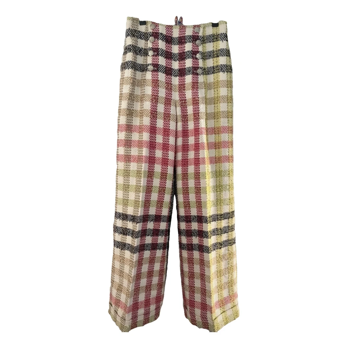 Pre-owned Chanel Straight Pants In Multicolour