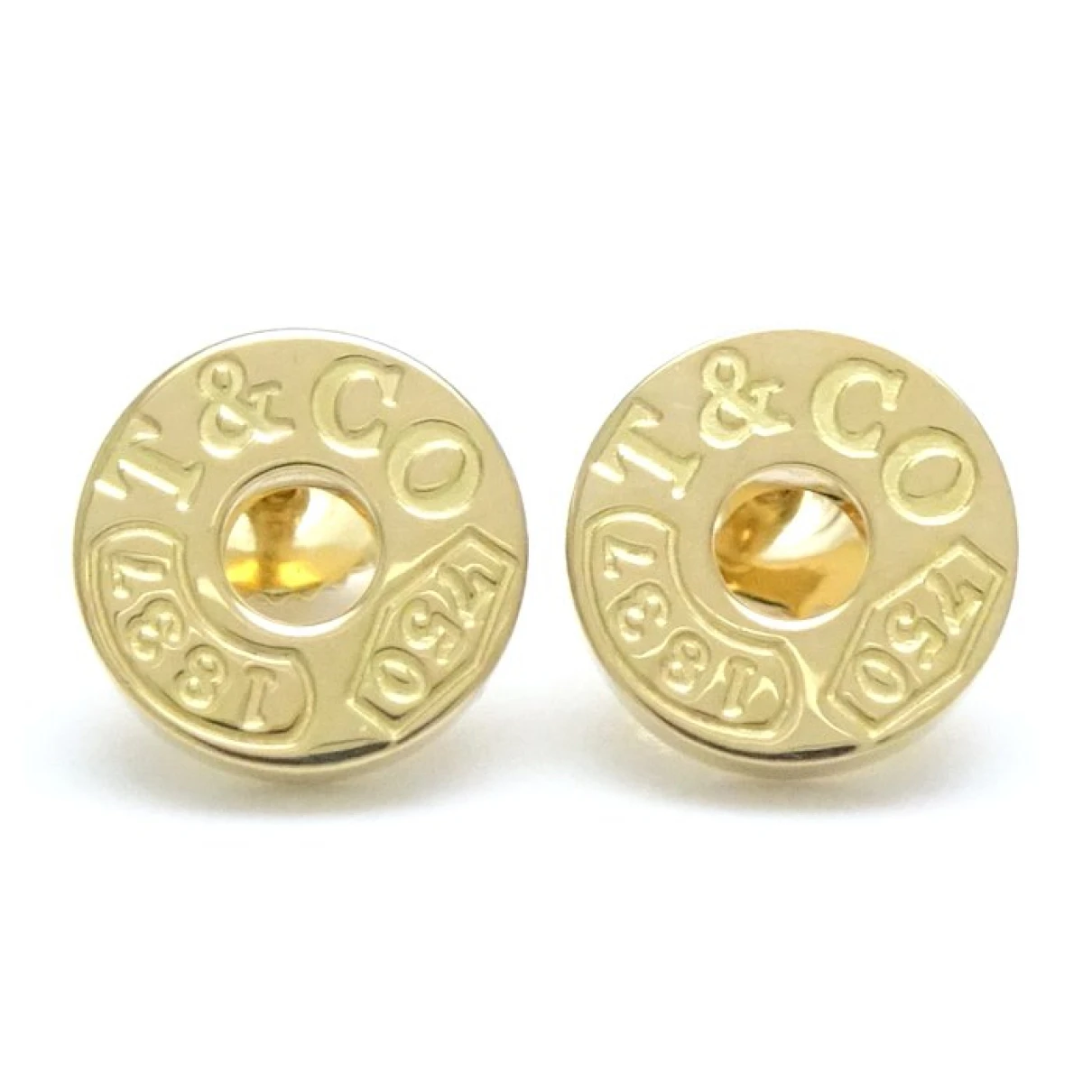 Pre-owned Tiffany & Co Tiffany 1837 Yellow Gold Earrings In Other