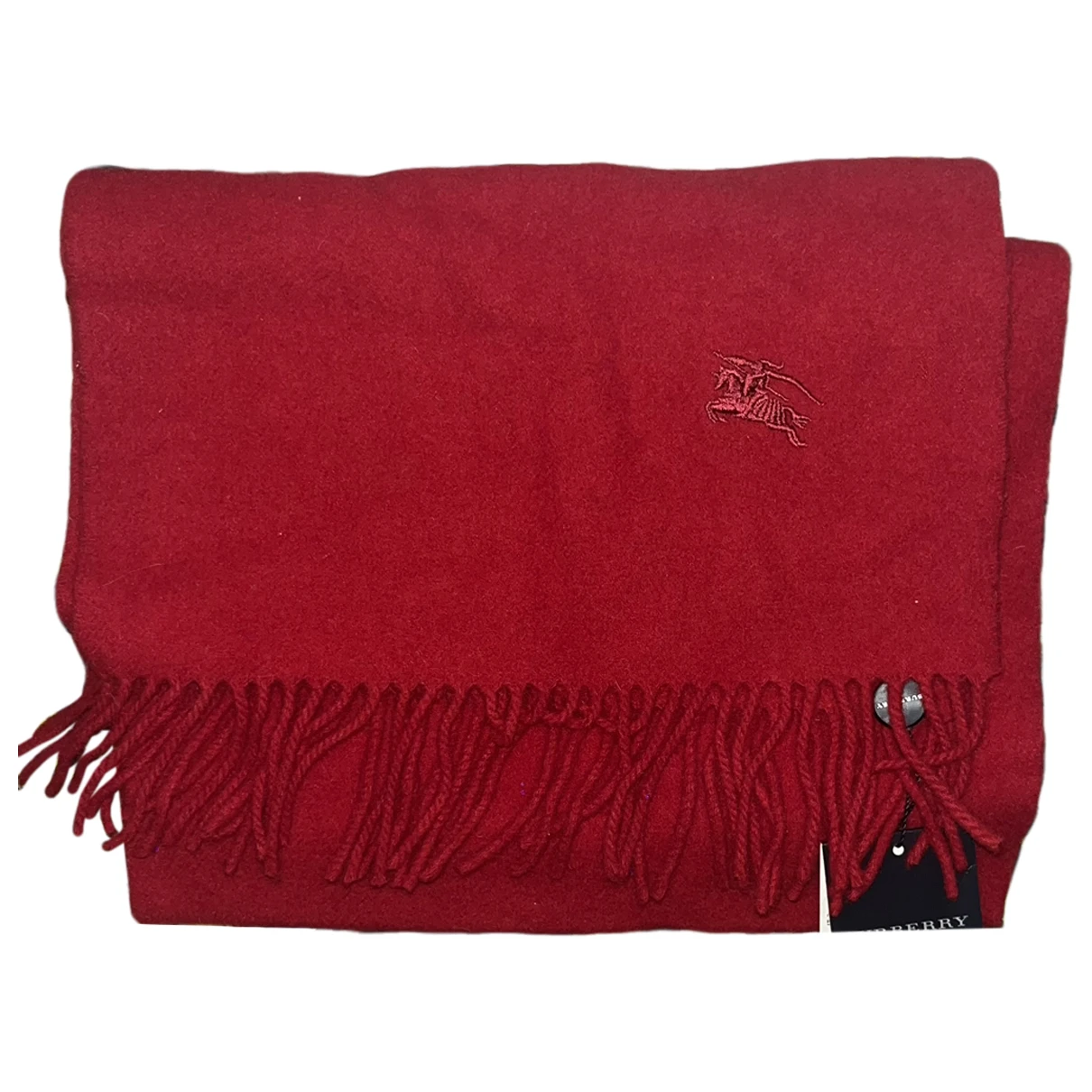 Pre-owned Burberry Scarf & Pocket Square In Red