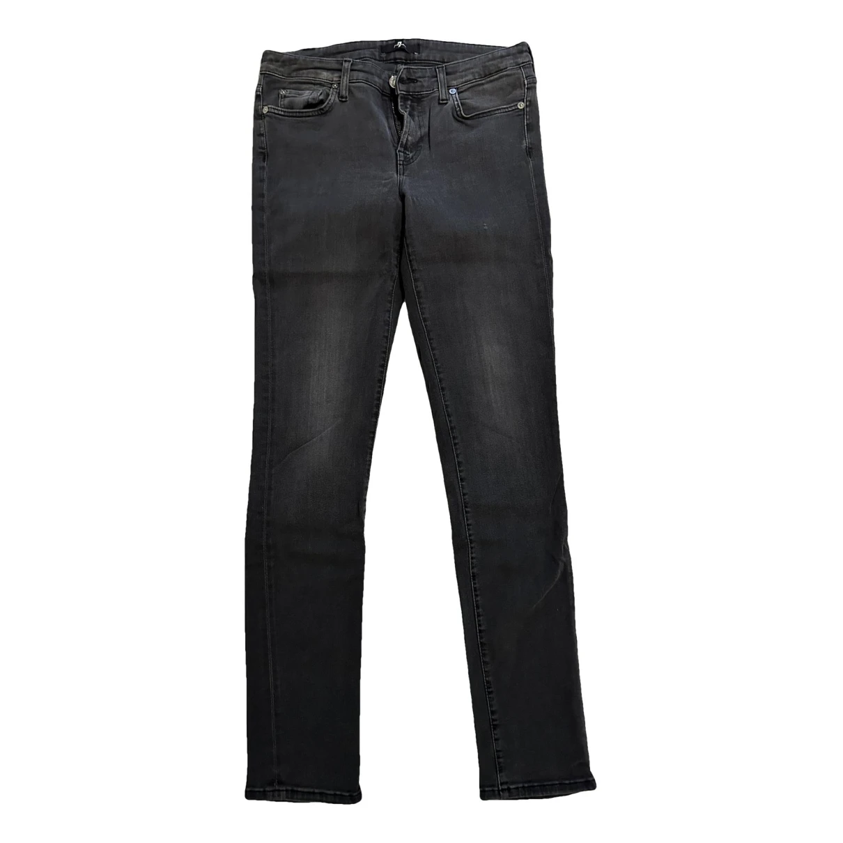 Pre-owned 7 For All Mankind Slim Pants In Anthracite