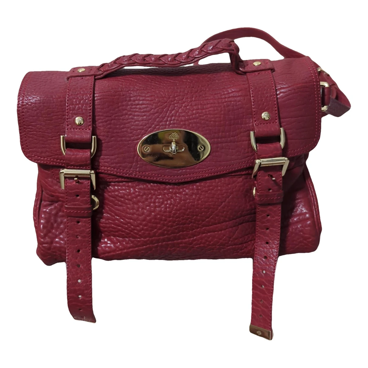 Pre-owned Mulberry Alexa Leather Handbag In Red