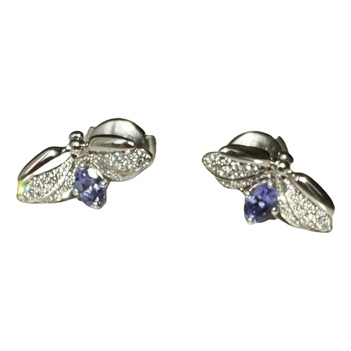 Pre-owned Tiffany & Co Platinum Earrings In Blue
