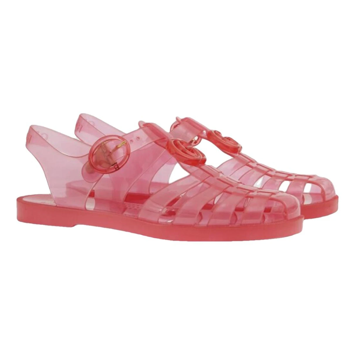 Pre-owned Gucci Double G Sandal In Pink