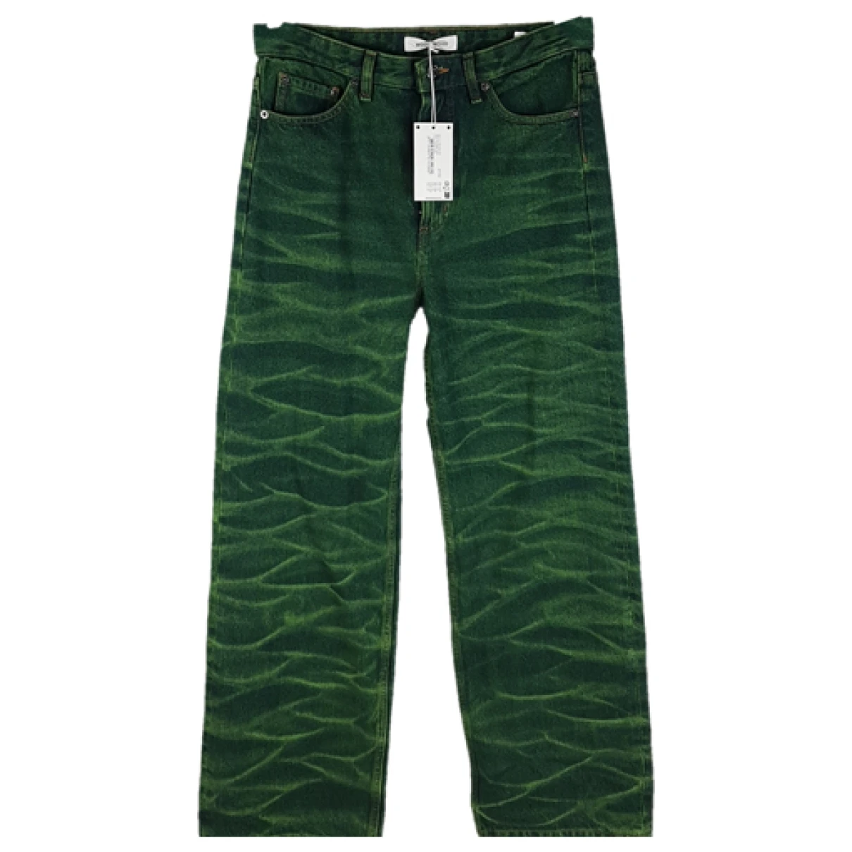 Pre-owned Wood Wood Straight Jeans In Green