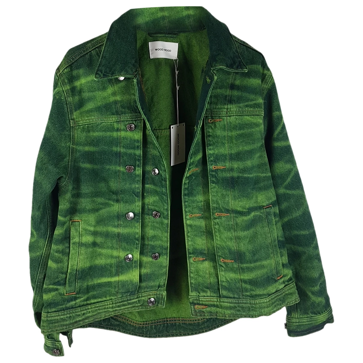 Pre-owned Wood Wood Short Vest In Green