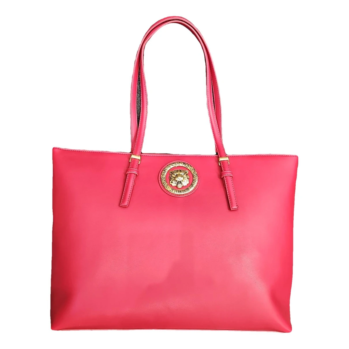 Pre-owned Just Cavalli Vegan Leather Handbag In Red