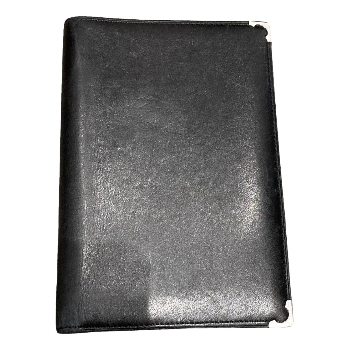 Pre-owned Cartier Leather Clutch In Black
