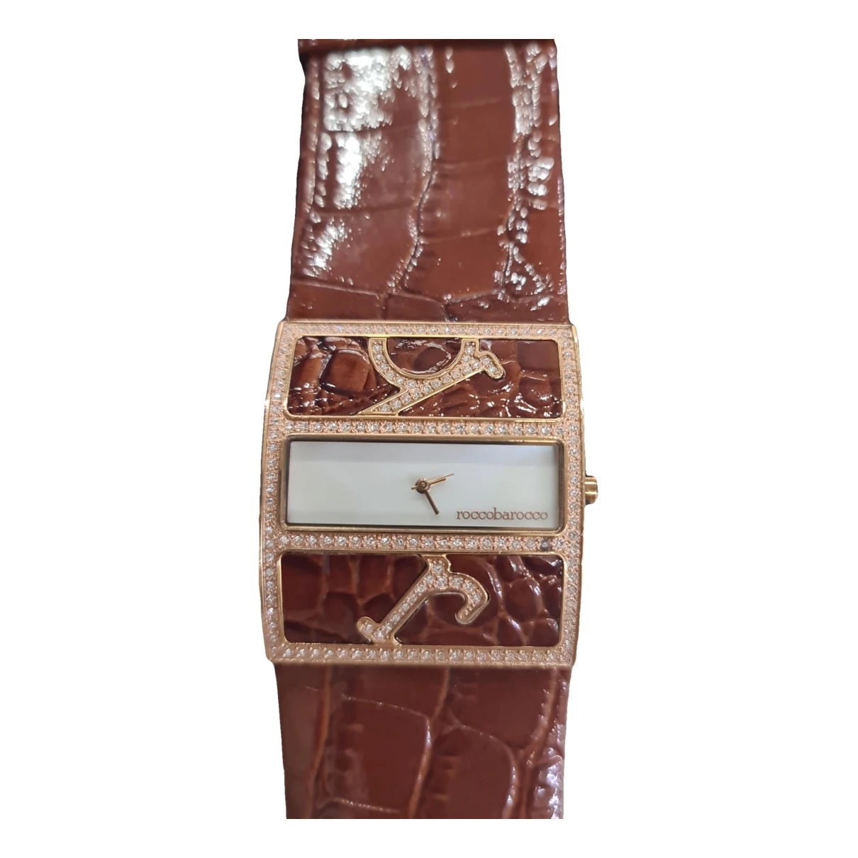 Pre-owned Roccobarocco Watch In Brown