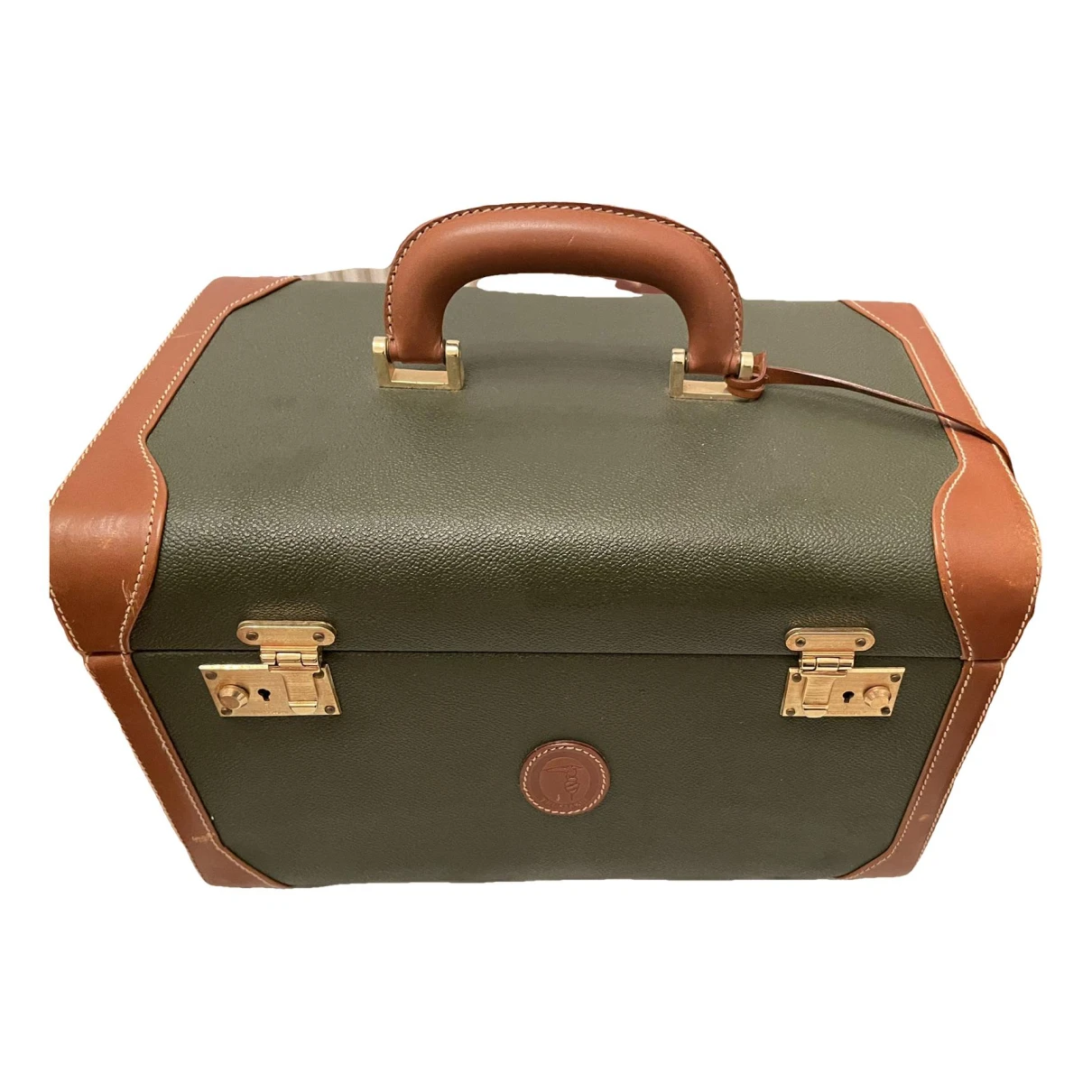 Pre-owned Trussardi Leather Vanity Case In Green