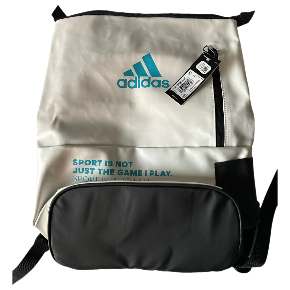 Pre-owned Adidas Originals Leather Travel Bag In White