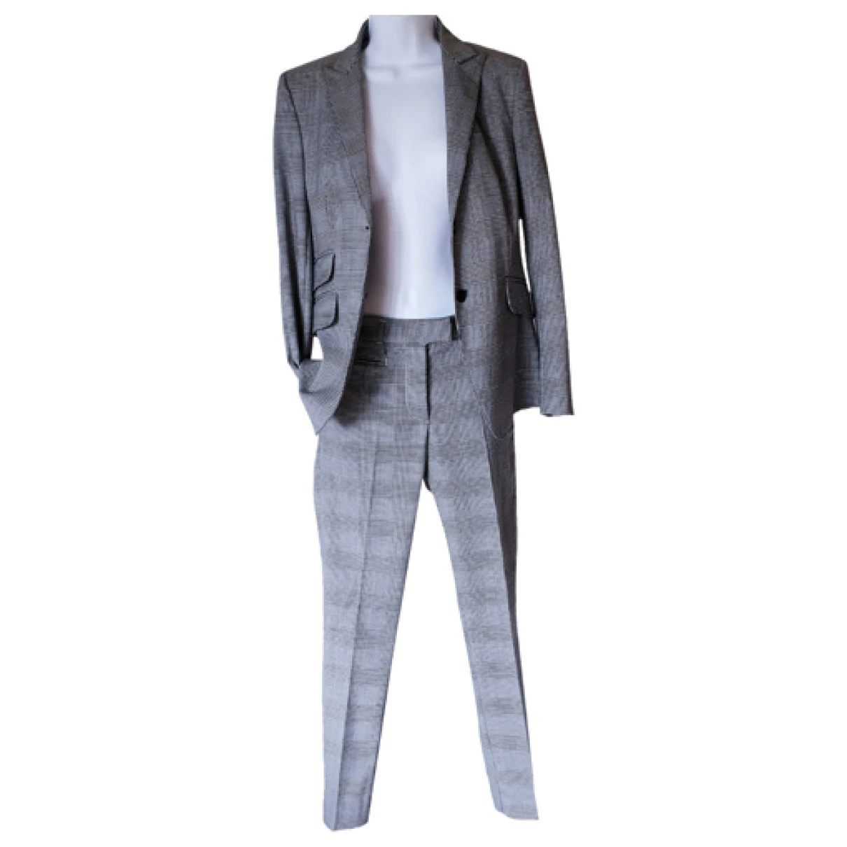 Pre-owned Dondup Wool Suit Jacket In Grey