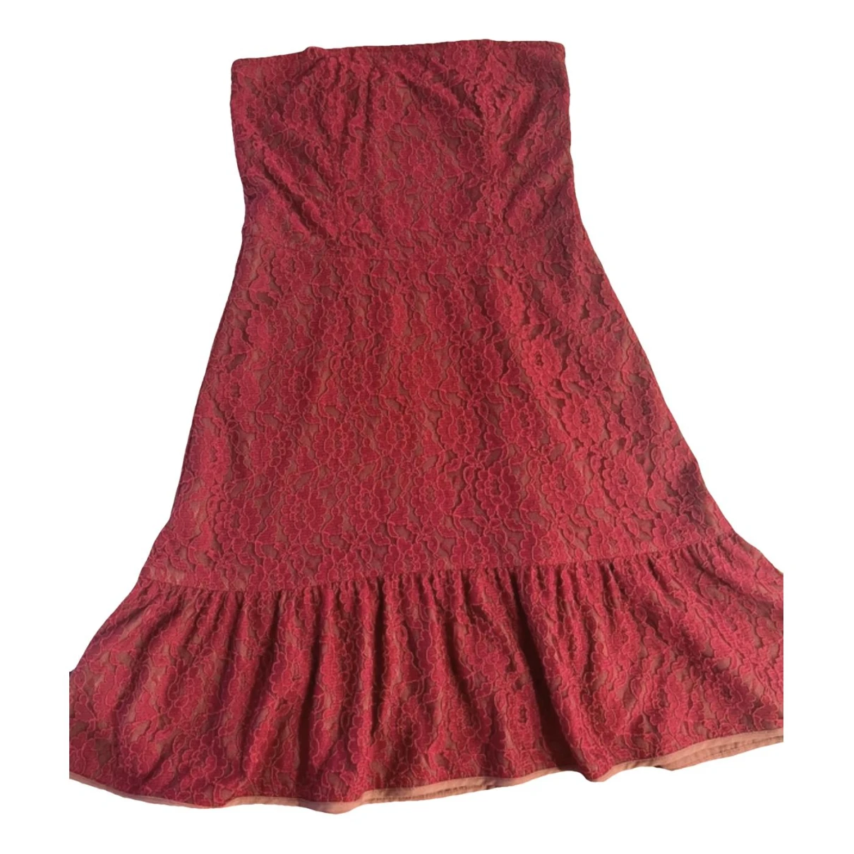 Pre-owned Liujo Mid-length Dress In Burgundy