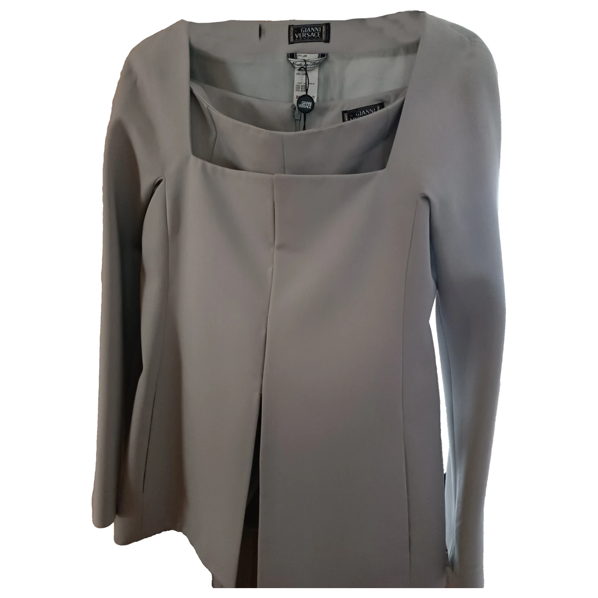 Pre-owned Versace Wool Suit Jacket In Grey