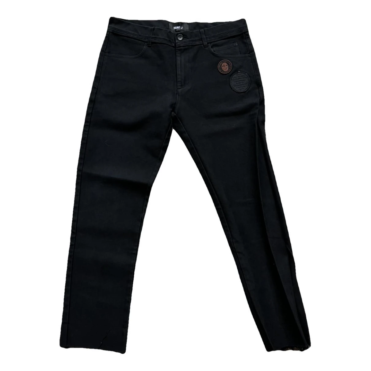Pre-owned Yang Li Trousers In Black