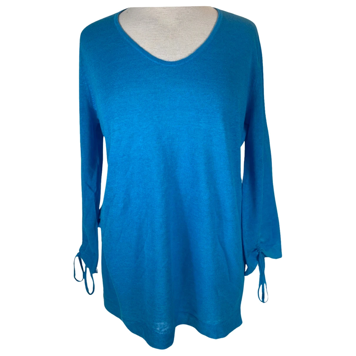 Pre-owned Luisa Cerano Linen Top In Blue