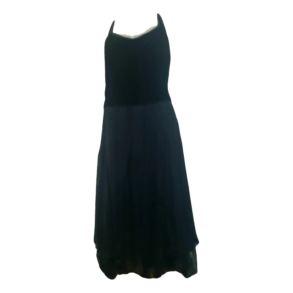 Pre-owned Valentino Velvet Mid-length Dress In Black