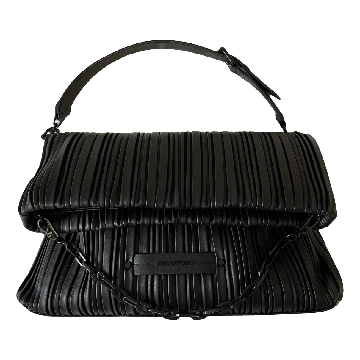 Pre-owned Karl Lagerfeld Handbag In Black