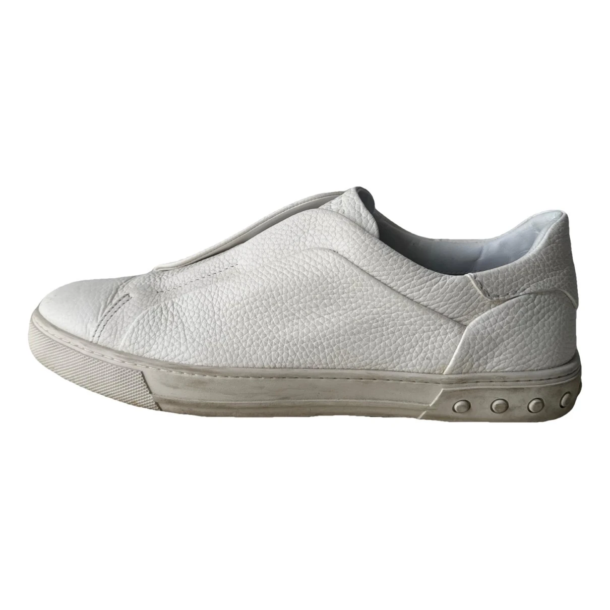 Pre-owned Tod's Leather Low Trainers In White