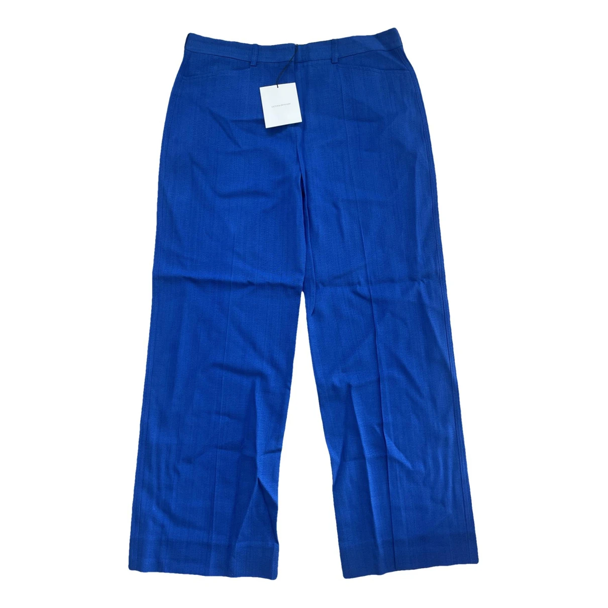 Pre-owned Victoria Beckham Trousers In Blue