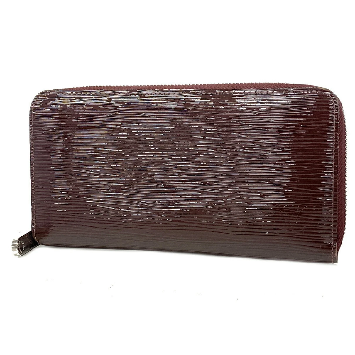 Pre-owned Louis Vuitton Zippy Leather Wallet In Purple