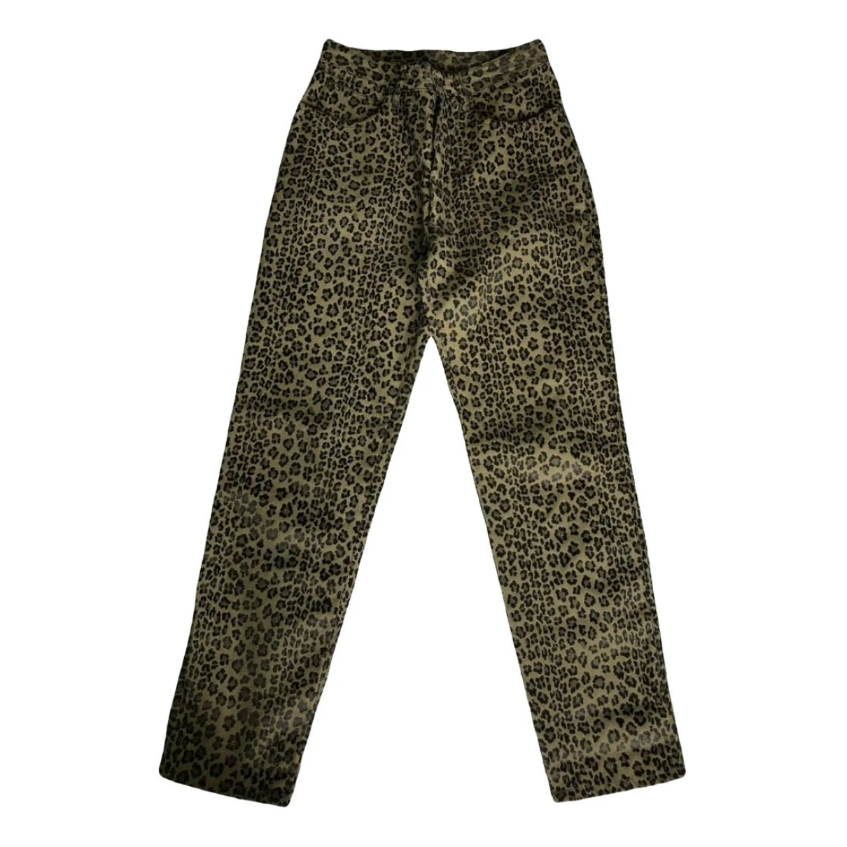 Pre-owned Fendi Straight Pants In Brown