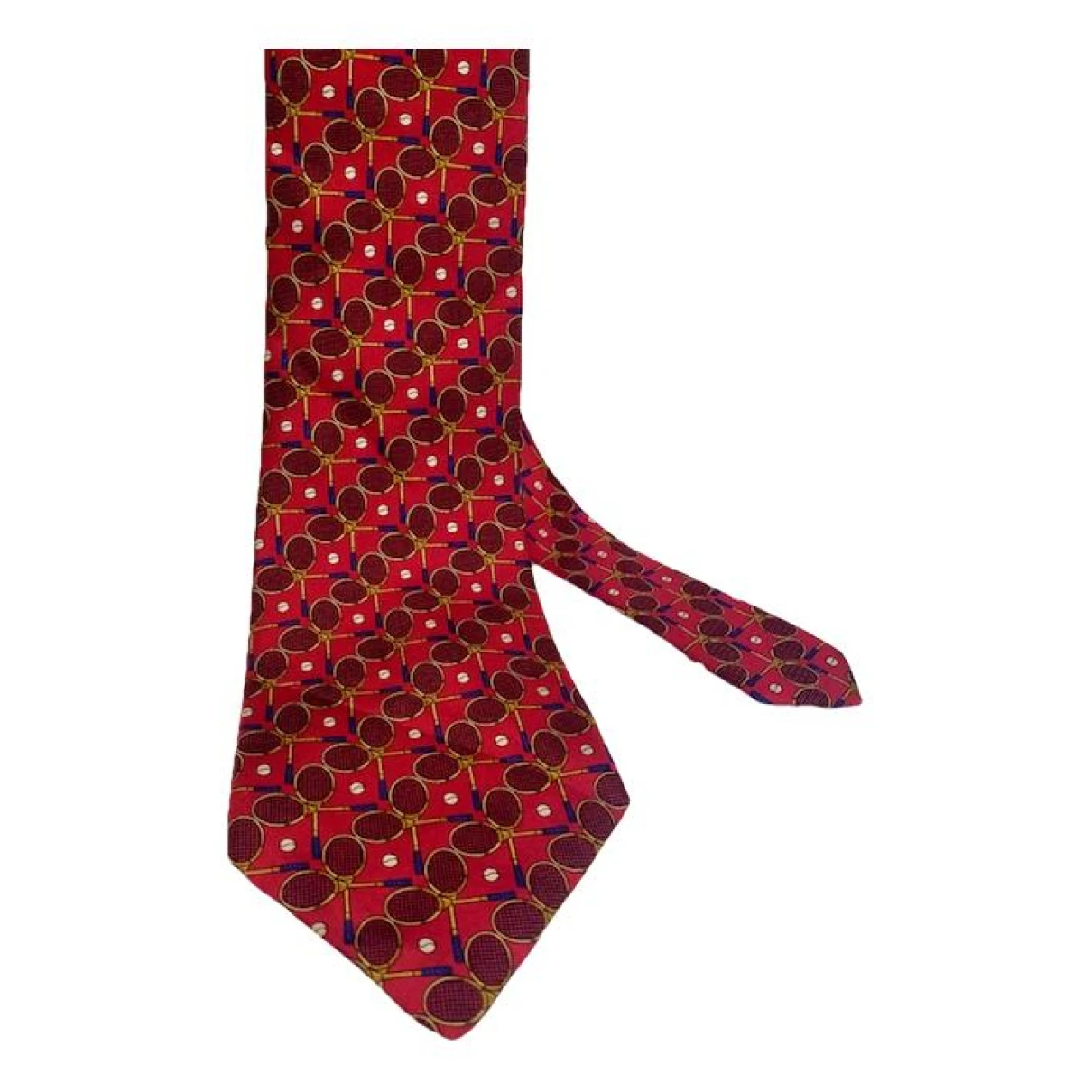 Pre-owned Les Copains Silk Tie In Red