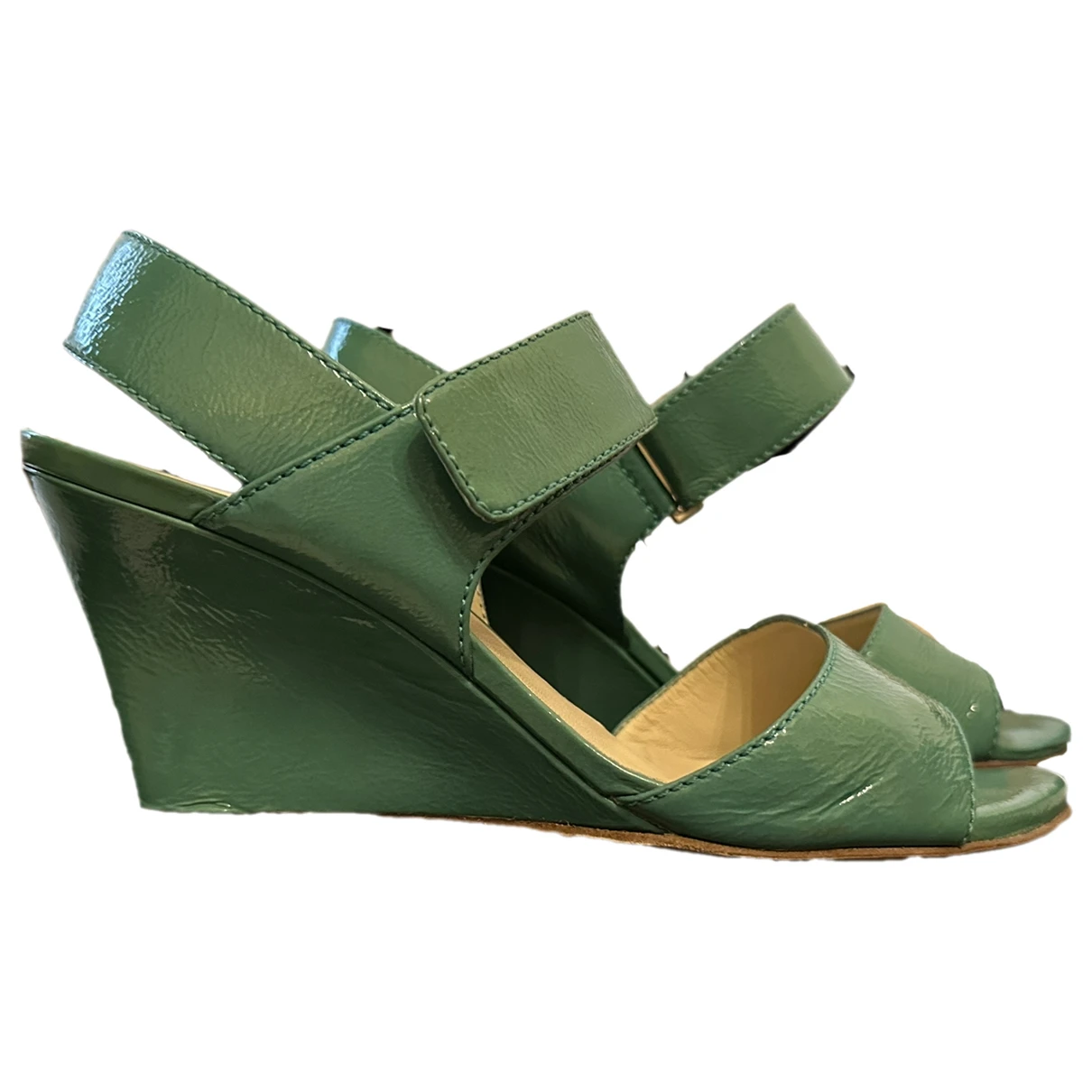 Pre-owned Furla Leather Sandals In Turquoise