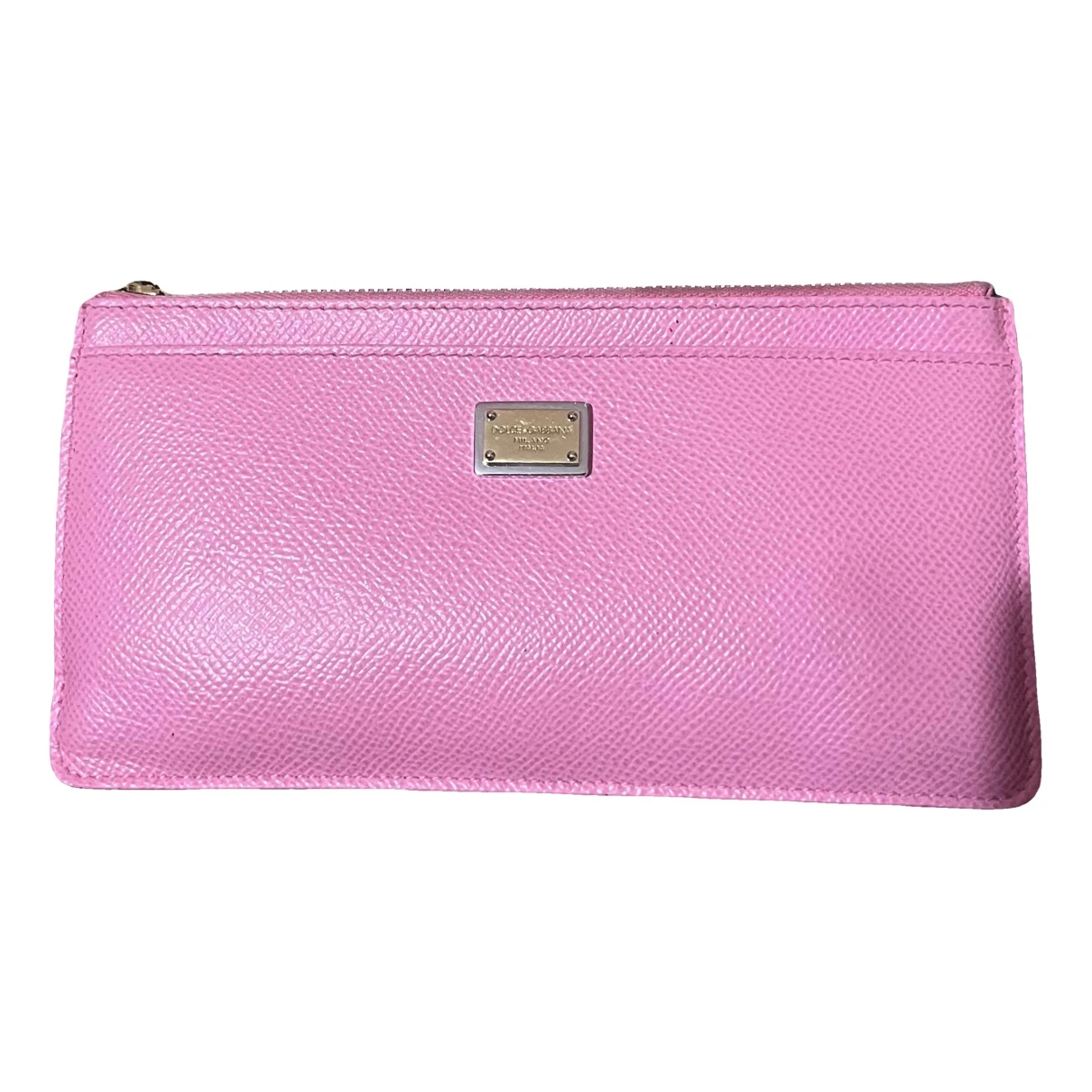 Pre-owned Dolce & Gabbana Leather Clutch In Pink