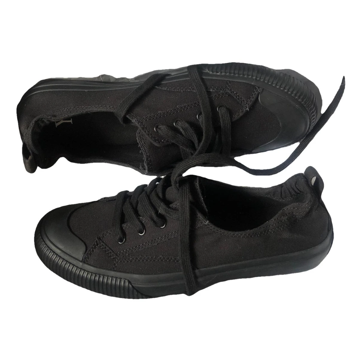 Pre-owned Y's Cloth Trainers In Black
