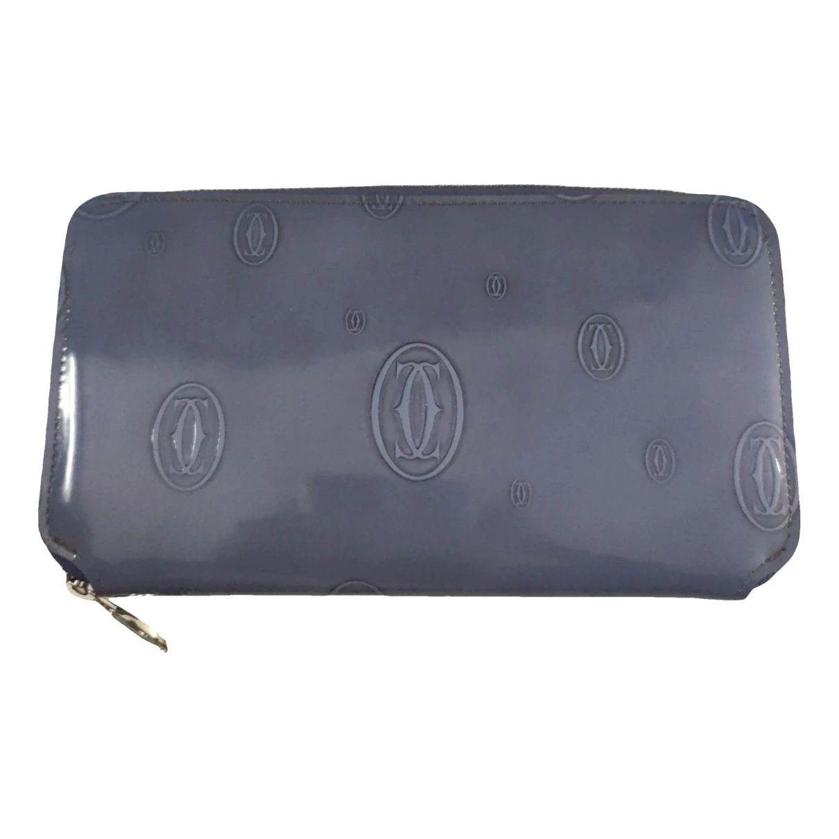 Pre-owned Cartier Leather Wallet In Blue