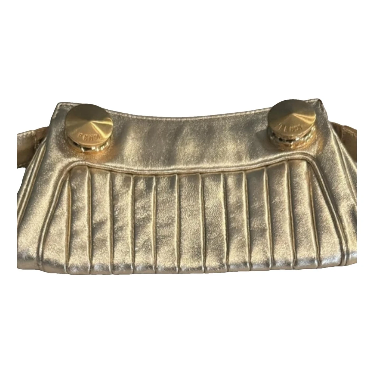 Pre-owned Fendi Leather Handbag In Gold