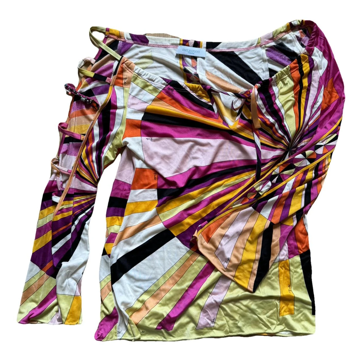 Pre-owned Emilio Pucci Silk T-shirt In Multicolour