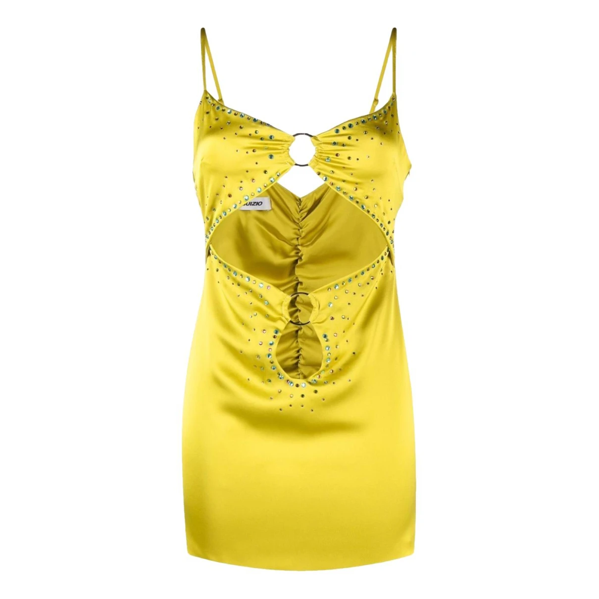 Pre-owned Guizio Mini Dress In Yellow