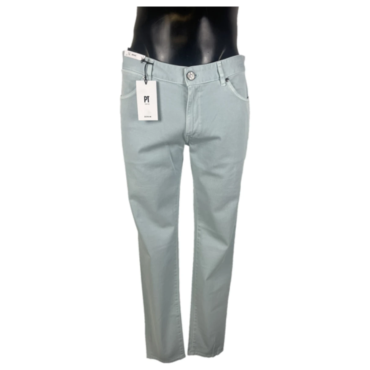 Pre-owned Pt01 Trousers In Turquoise