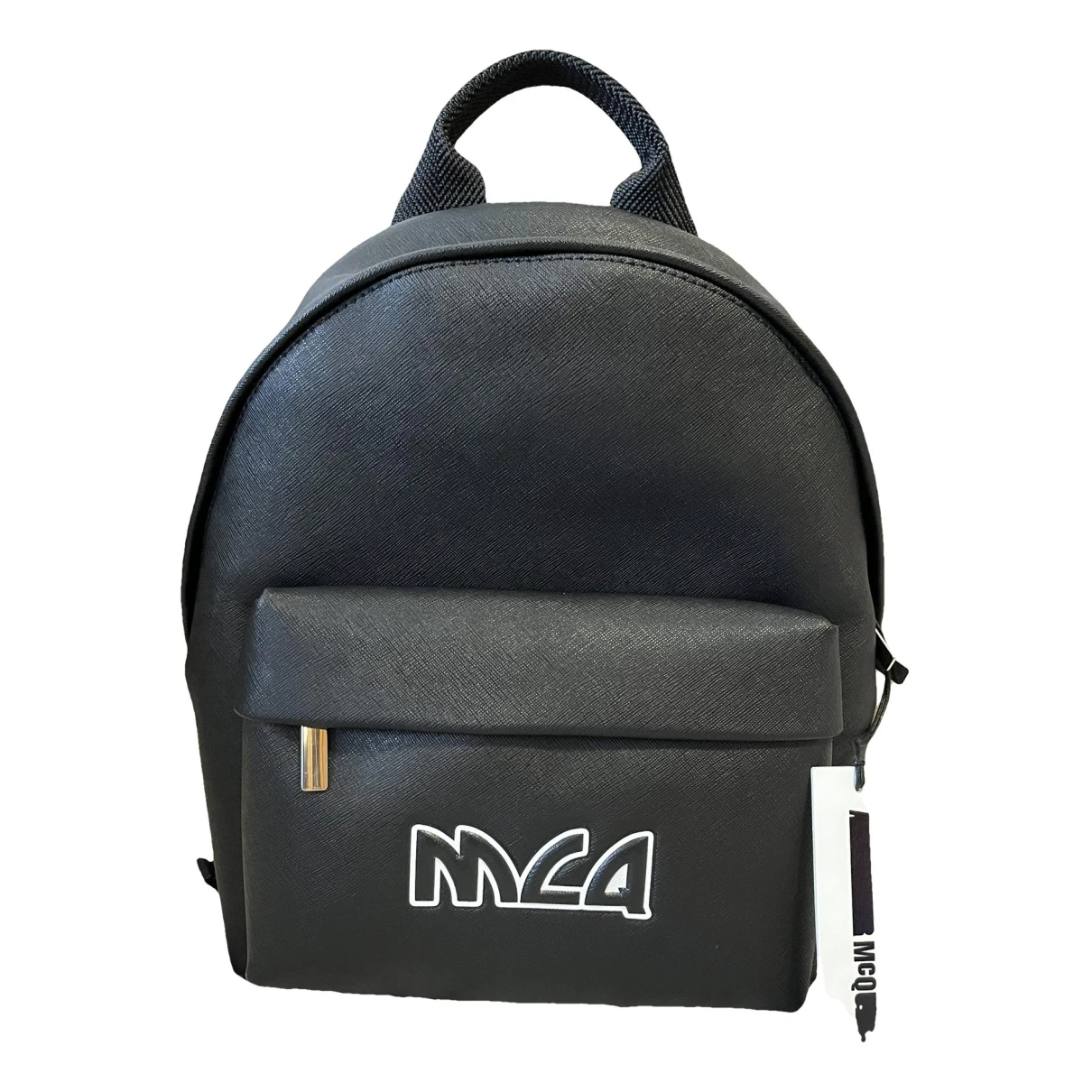 Pre-owned Mcq By Alexander Mcqueen Leather Backpack In Black