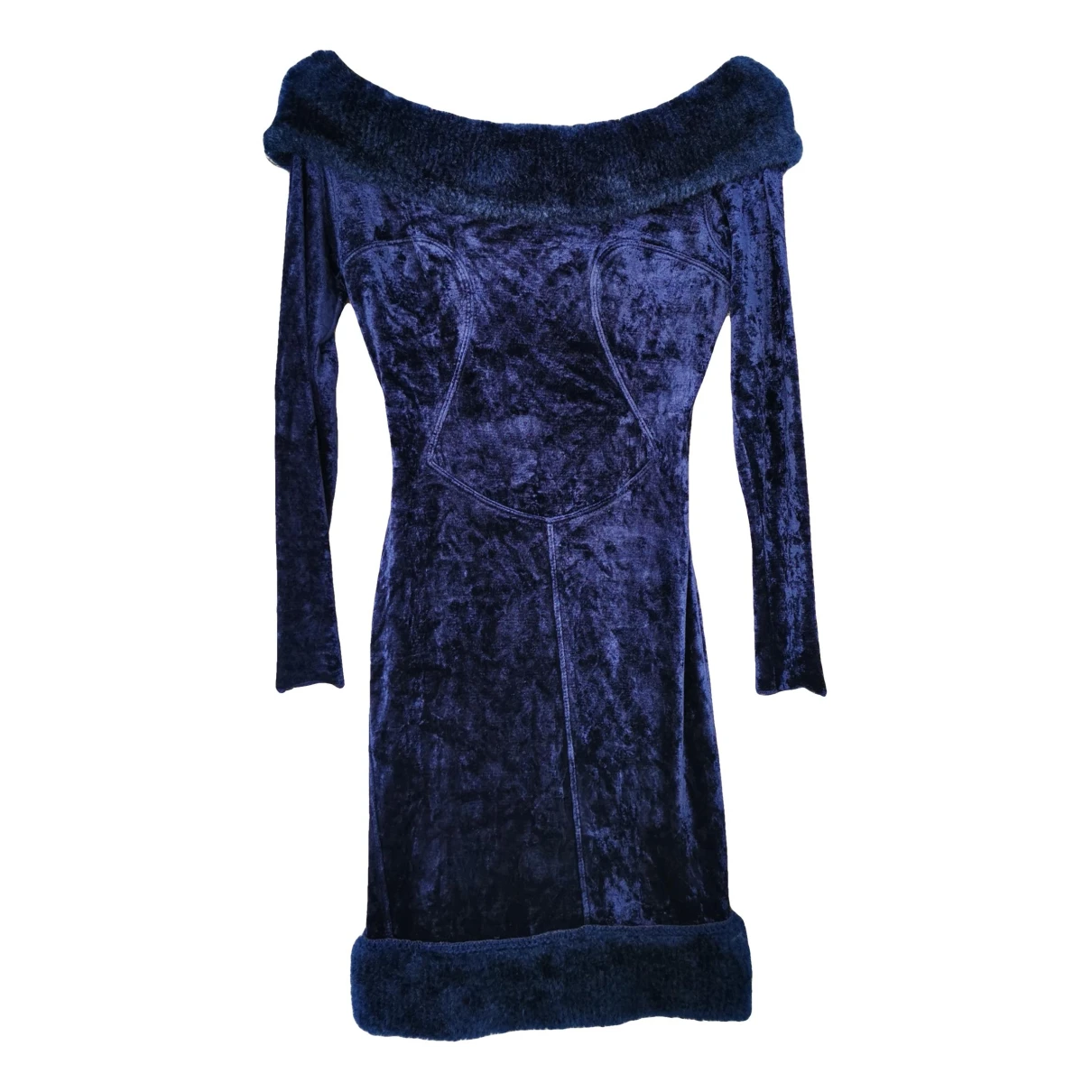 Pre-owned Alaïa Mini Dress In Blue