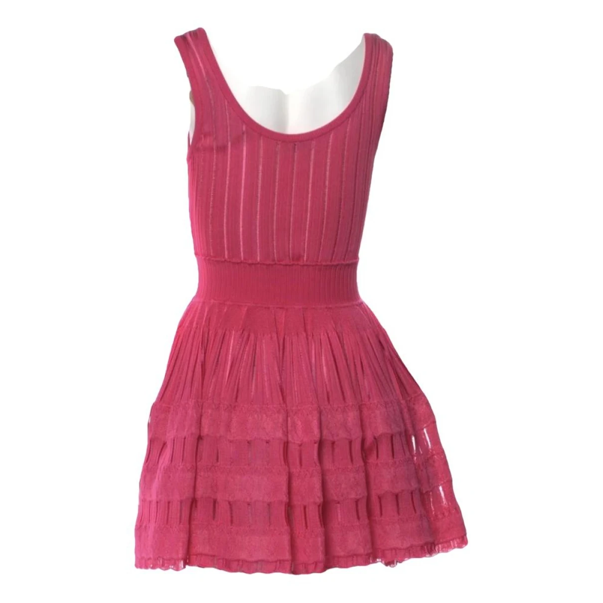 Pre-owned Alaïa Mini Dress In Pink